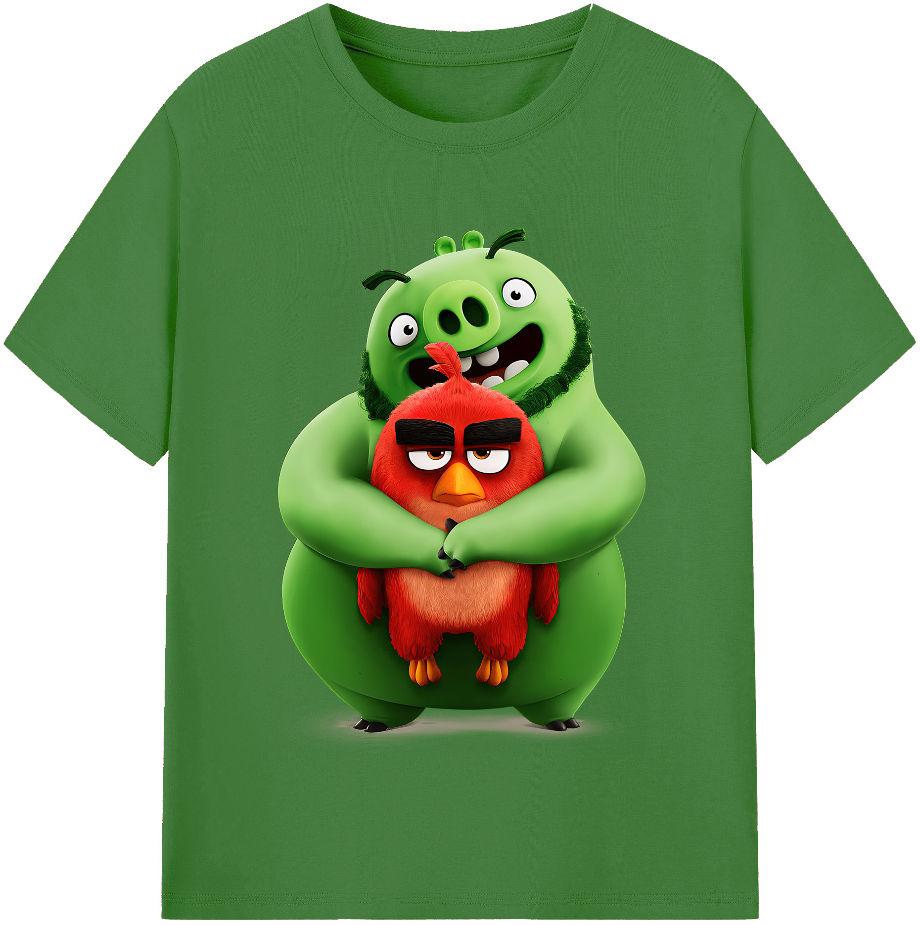 （画像用） Angry Birds アングリーバード レディースカジュアルプリントTシャツ（綿100％）